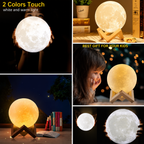 Lunéa™ – Lampe Lune 3D Tactile