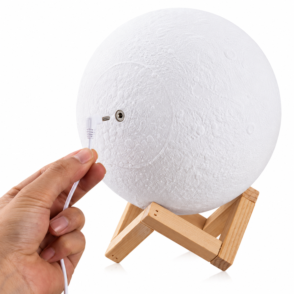 Lunéa™ – Lampe Lune 3D Tactile