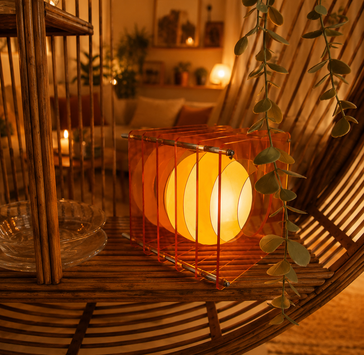 Lampe Bohème Soufflée — Verre Artisanal